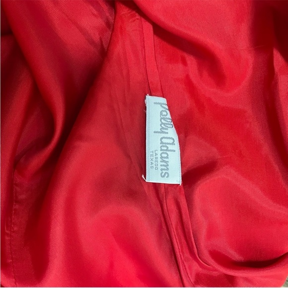 Vintage 1990s Cynthia rowley red houndstooth print satin mini dress size 4 - Picture 6 of 9